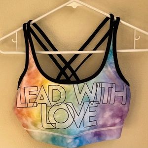 Peloton Pride 21 Lead With Love Cross Back Sports Bra